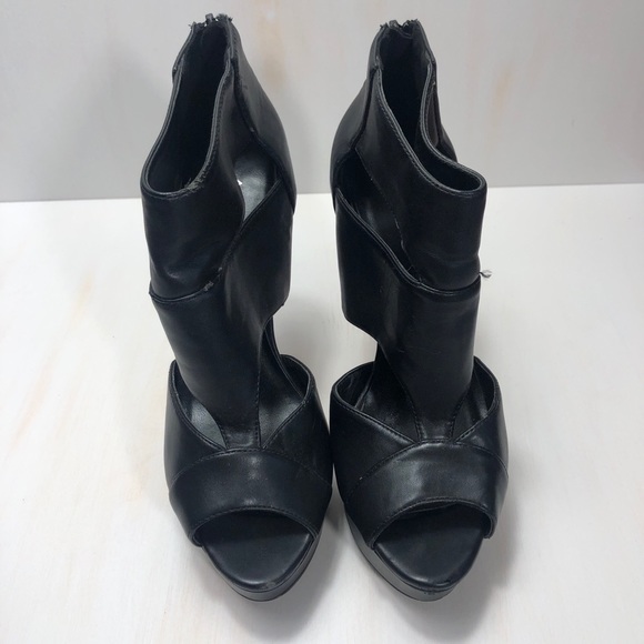 Aldo Black Cage Heels Size 6.5 - Picture 5 of 7